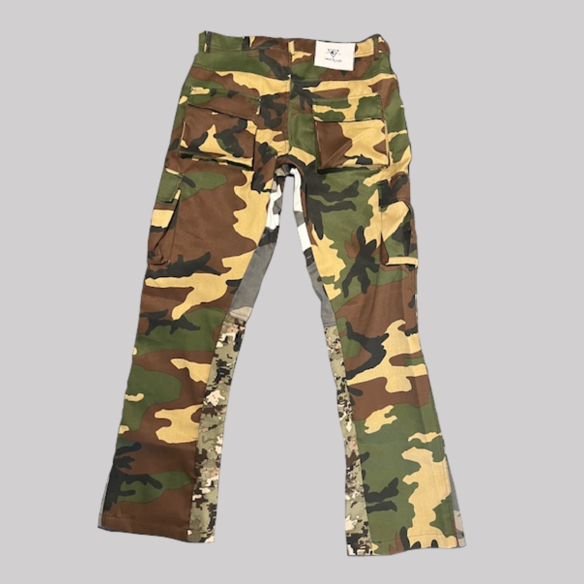 3 Camo Pattern Flare Cargo Pants